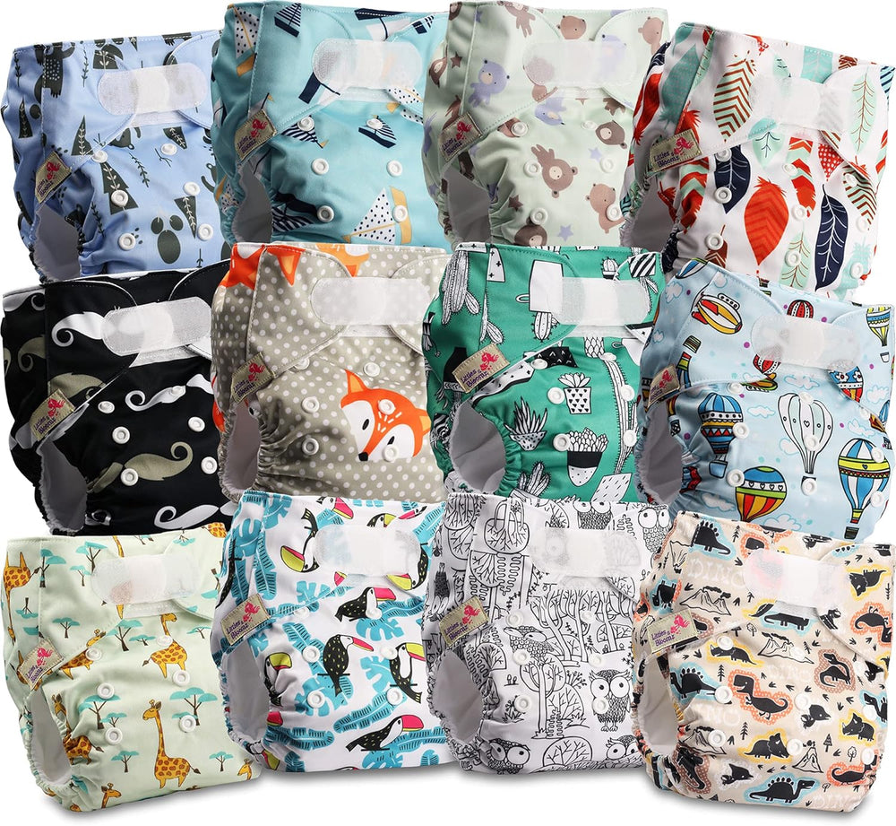 Opakovaně použitelná plena Littles and Bloomz FLV2-0602, standardní zapínání na suchý zip, 6 plen