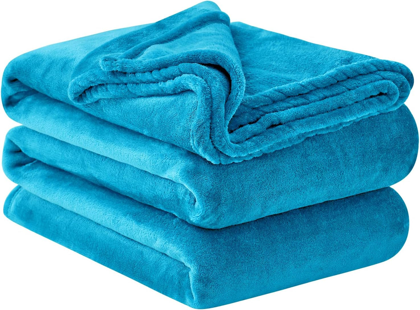 Aisbo Cuddly Deka Nadýchaná deka šedá - Fleecová deka 150X200 Cm XL zateplená deka na pohovku, útulná obývací deka Světle šedá Měkká jako deka do obývacího pokoje Deka na gauč pro zimní postele a přikrývky Besuche den Aisbo-Store tyrkysová 230 X 270 Cm