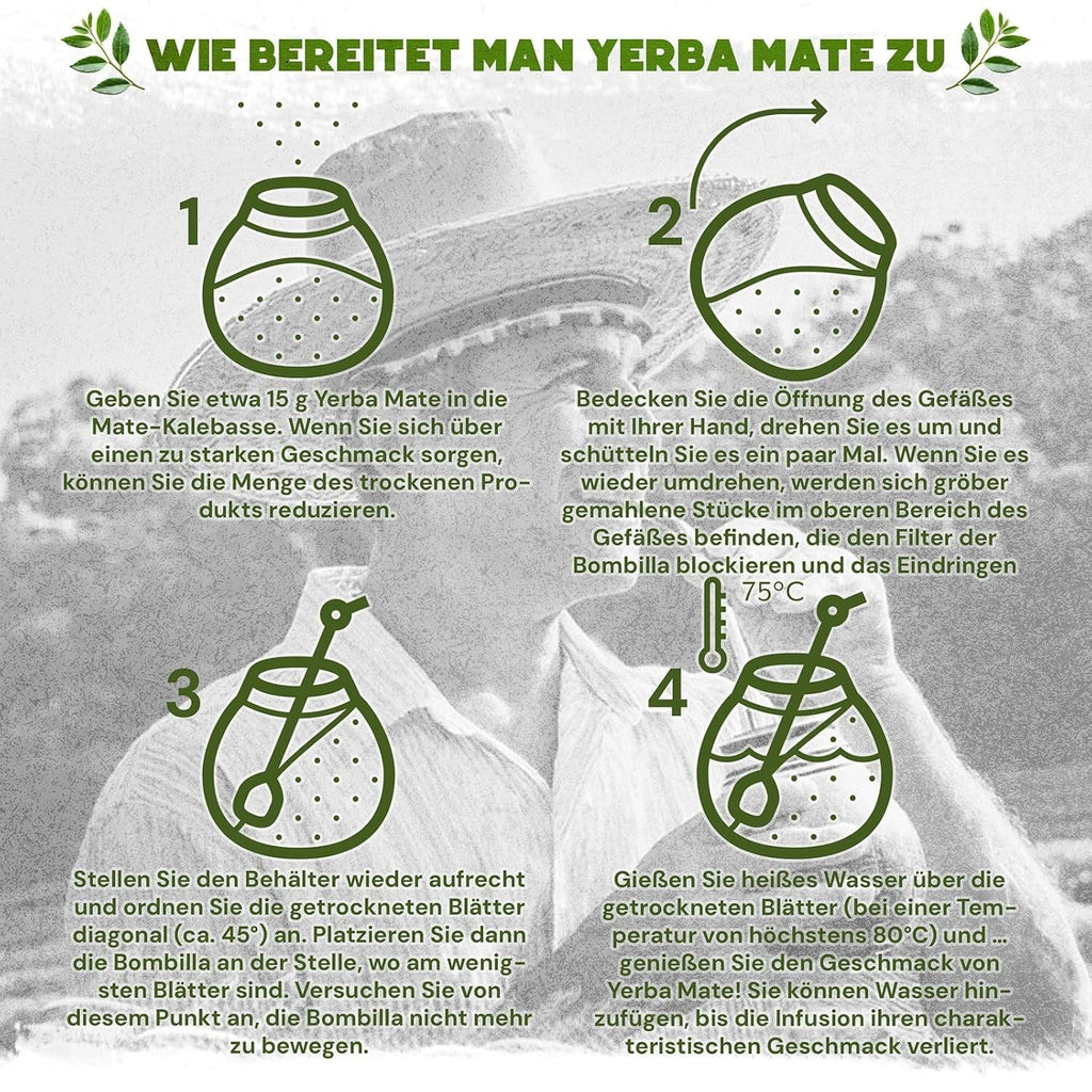 Verde Mate Green Orgánica Energia Guarana 500G | Ceai Yerba Mate organic din Brazilia | Conținut natural de cofeină | Ceai Mate organic