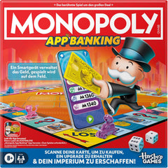 Monopoly Board Game App Banking - německá verze, moderní verze klasické elektronické hry pro děti od 8 let, pro 2 až 6 hráčů