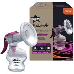 Tommee Tippee "Made for Me" Manuální odsávačka mateřského mléka, ergonomická rukojeť, bez BPA, průhledná Příslušenství Potraviny a kojení Bebe Naty Shop