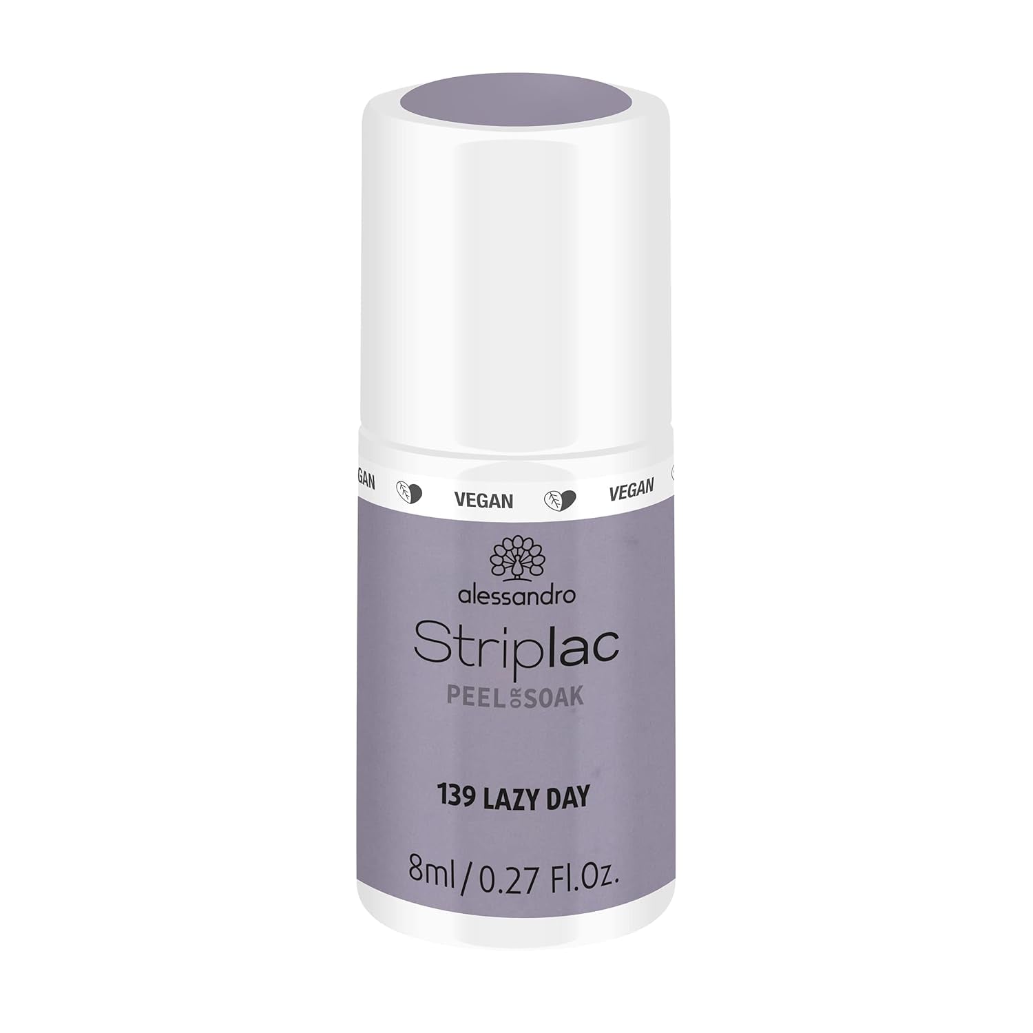 alessandro Striplac UV-Nagellack Flat White – Schonend und langanhaltend – Einfache Entfernung dank Peel-Off-Technologie – Vegan und tierversuchfrei – 8 ml