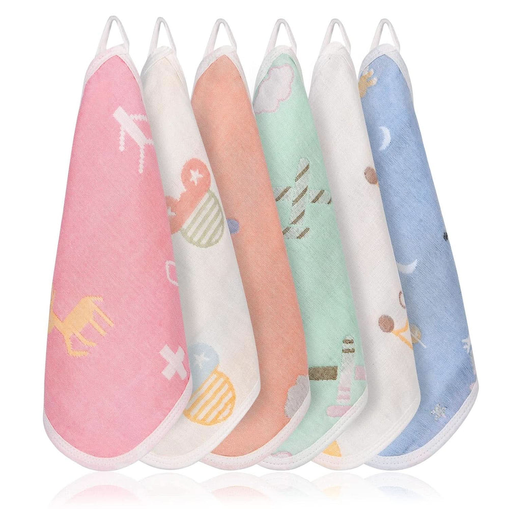 Dětské mušelínové ručníky, balení 8 ks savých ručníků z organické bavlny, 25 x 25 cm Mother and Baby Naty Shop