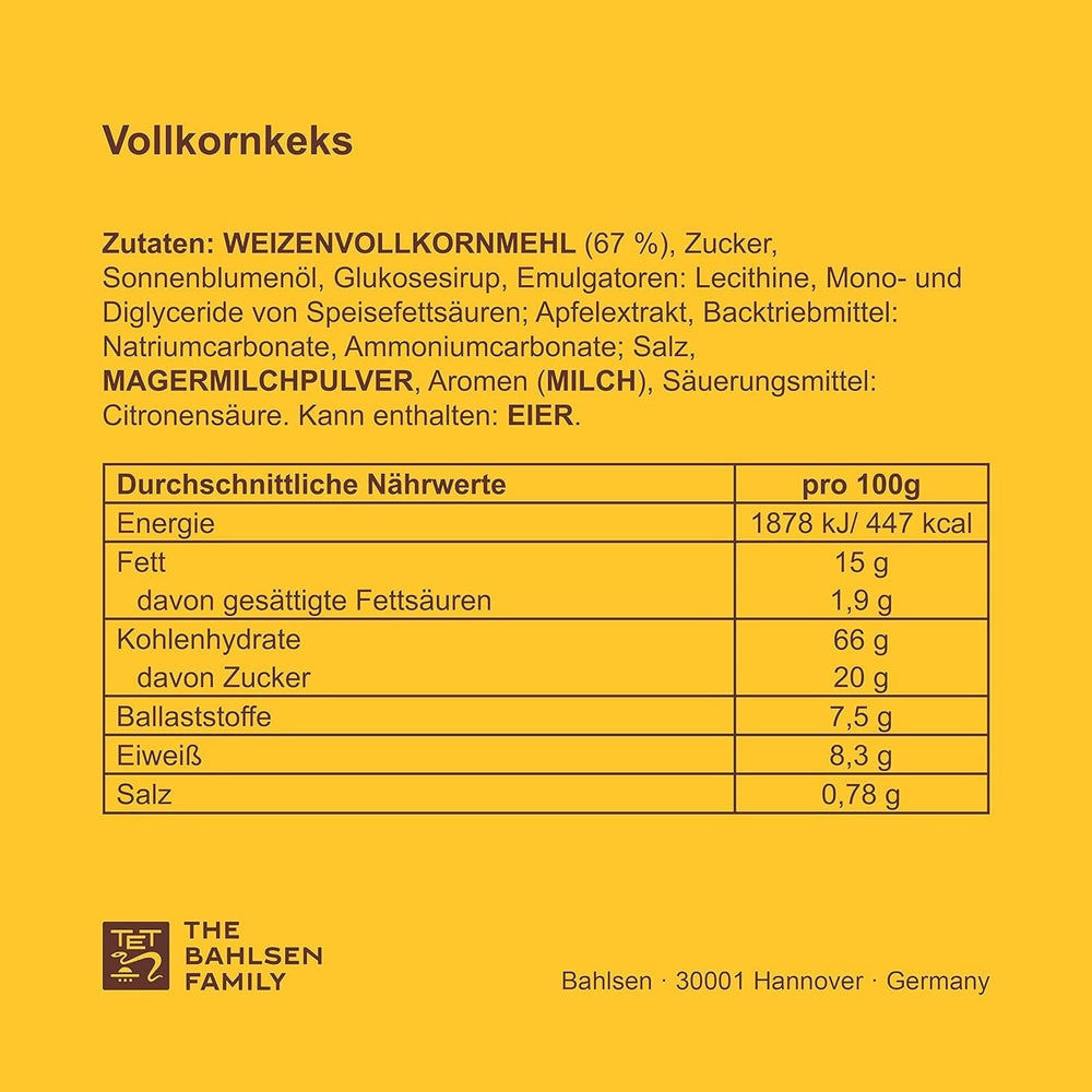 Biscuiți integrali LEIBNIZ, 200 g, Biscuiți crocanți din făină integrală 100% (1 x 200 g)