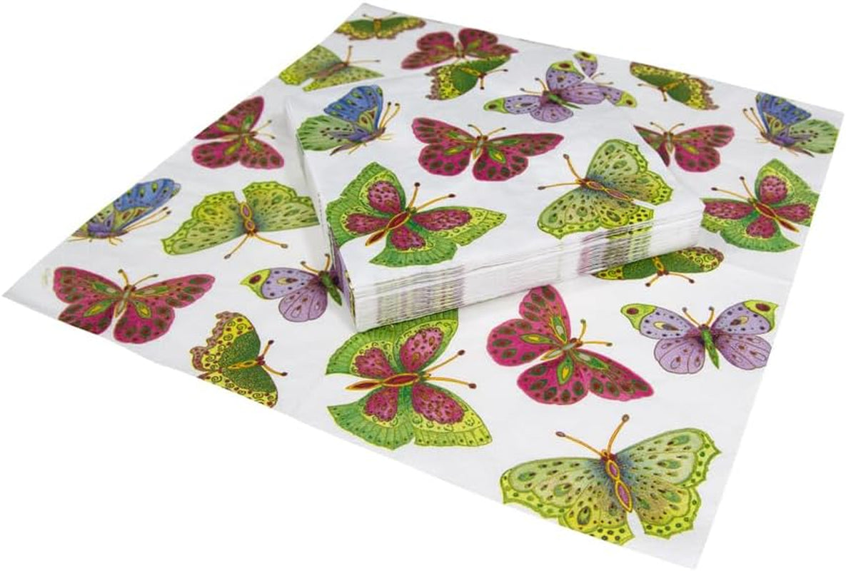 10690L Șervețele din hârtie cu trei straturi, 20 bucăți 33 X 33 cm, Jeweled Butterflies