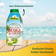 Pfanner Coconut Water Drink (8 X 500 ml) - Kokosová voda bez cukru Naty Shop