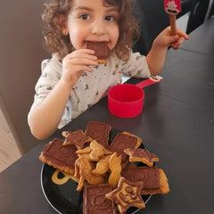 Set de fursecuri cu ciocolată CHEFCLUB, tăietor dreptunghiular pentru fursecuri și matriță din silicon pentru ciocolată, set de copt pentru copii cu vârsta de 4 ani și peste, copt ușor și creativ