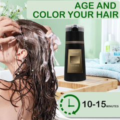 Șampon pentru vopsirea părului negru, culoare semipermanentă pentru părul gri Vopsea pentru par Naty Shop