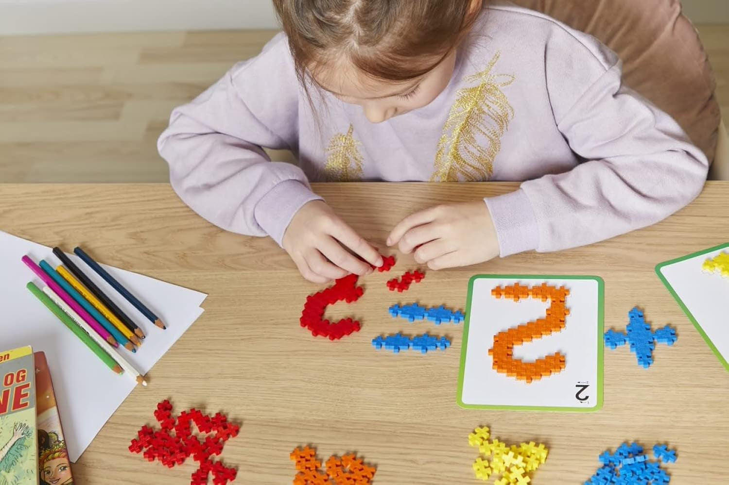 Plus-Plus 9603909 Geniales Konstruktionsspielzeug, Naučte se stavět, ABC & 123, Kreativ-Bausteine, 600 Teile