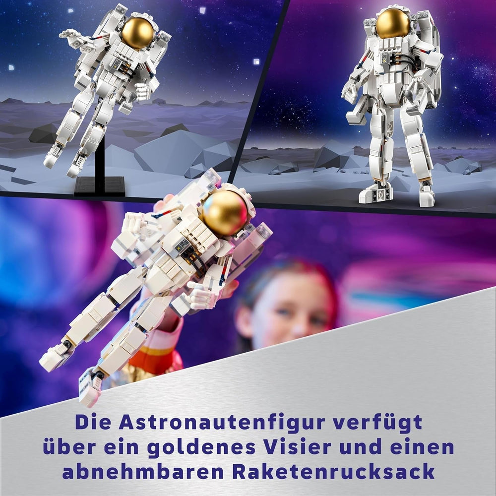 LEGO Creator 3v1 hračka vesmírného astronauta, model psa a vesmírné lodi pro děti, dekorace do školky, kreativní dárek pro chlapce a dívky 9 let 31152 stavebnice Besuche den LEGO-Store