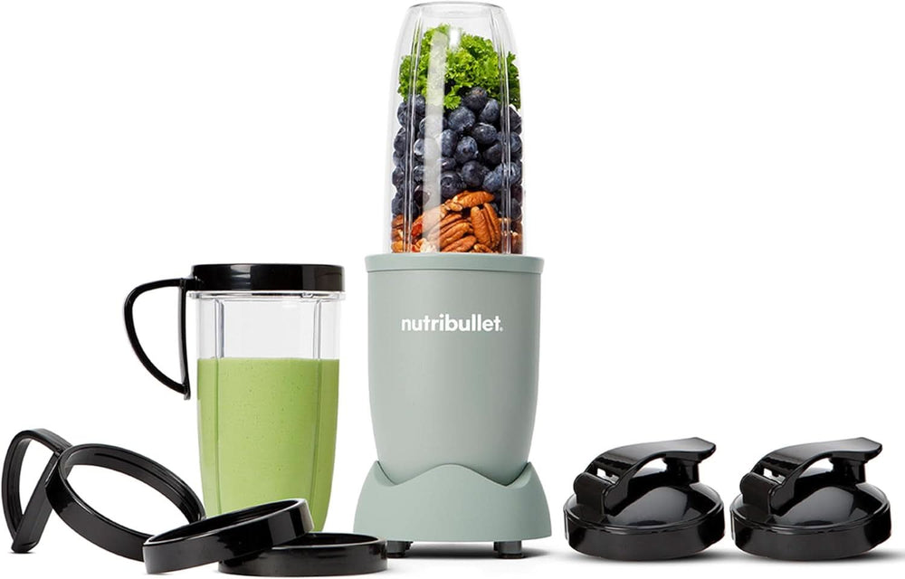 Nutribullet Pro, 900 Watt Leistung, Einfach Und Schnell in Der Anwendung, Kompakt, Leicht Zu Reinigen, Mit 700 Ml Becher, Smoothiemixer, Smoothie Maker, Elektrischer Mixer, NB904B, Schwarzbeh Mother and Child Naty Shop Matt Z Jade Verpackung