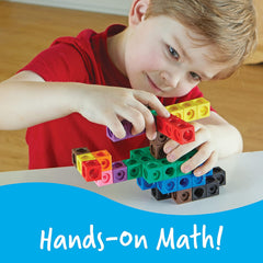 Výukové zdroje MathLink Steckwürfel Big Builders pro Baumeister, ab 5 Jahren, Konstruktionsspielzeug für frühes Mint-Lernen, 200 Teile