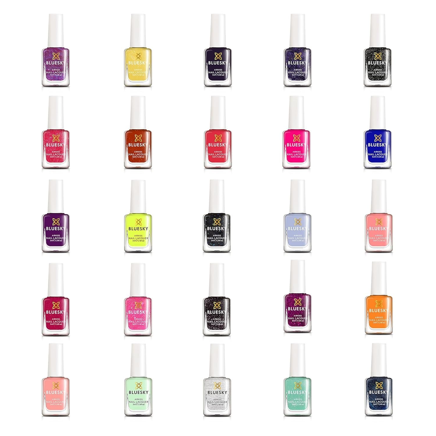 Oja pentru unghii Bluesky Kids - Stardust, maro, ușor de aplicat, non-toxică, pe bază de apă, ojă plană pentru copii, 5 ml, pachet de 1