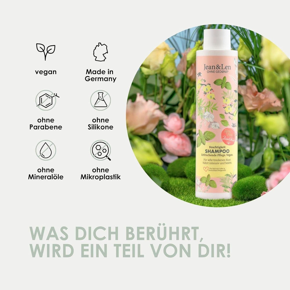 Jean & Len Aloe Vera & Basil hydratační šampon, pro velmi suché vlasy, 300 ml Sprcha a koupel Naty Shop