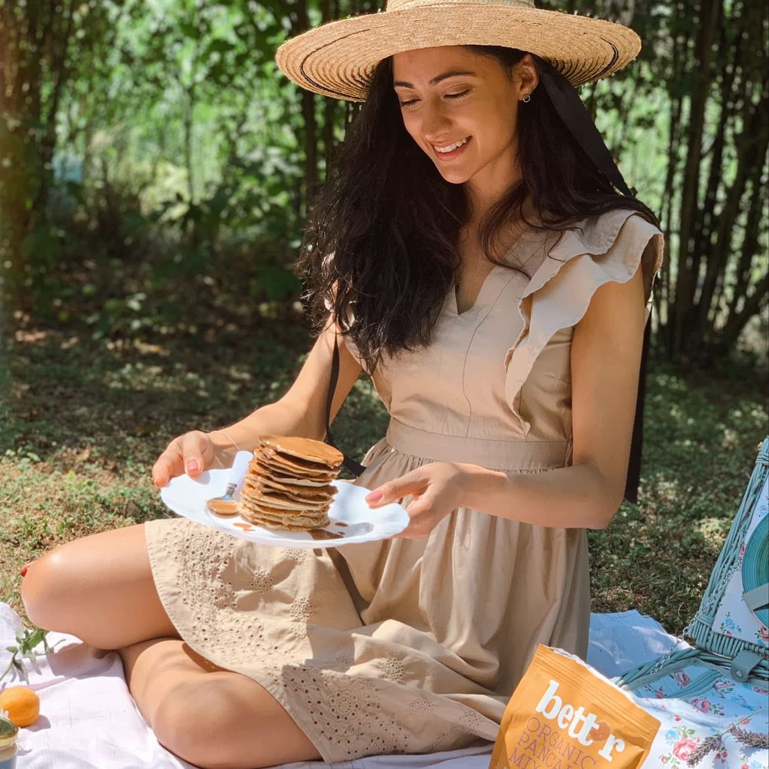 Bett'R Pancake Mix, organická, veganská a bezlepková směs na pečení, 6 x 400 gramů Kitchen Naty Shop