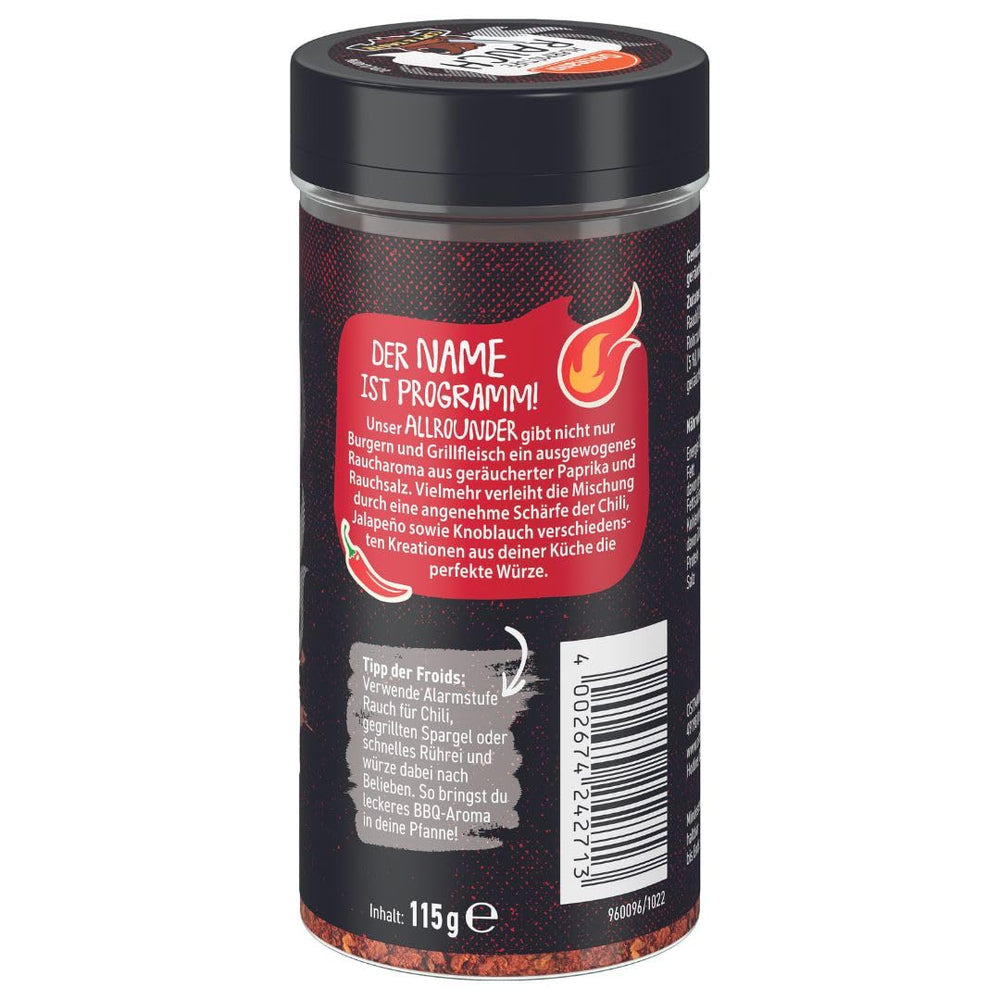 Ostmann Gewürze - Alarmstufe Rauch | Gewürzzubereitung mit Geräucherter Paprika | Für Burger, Grillfleisch und Co. | Doktor Freud 115 g v Streuer