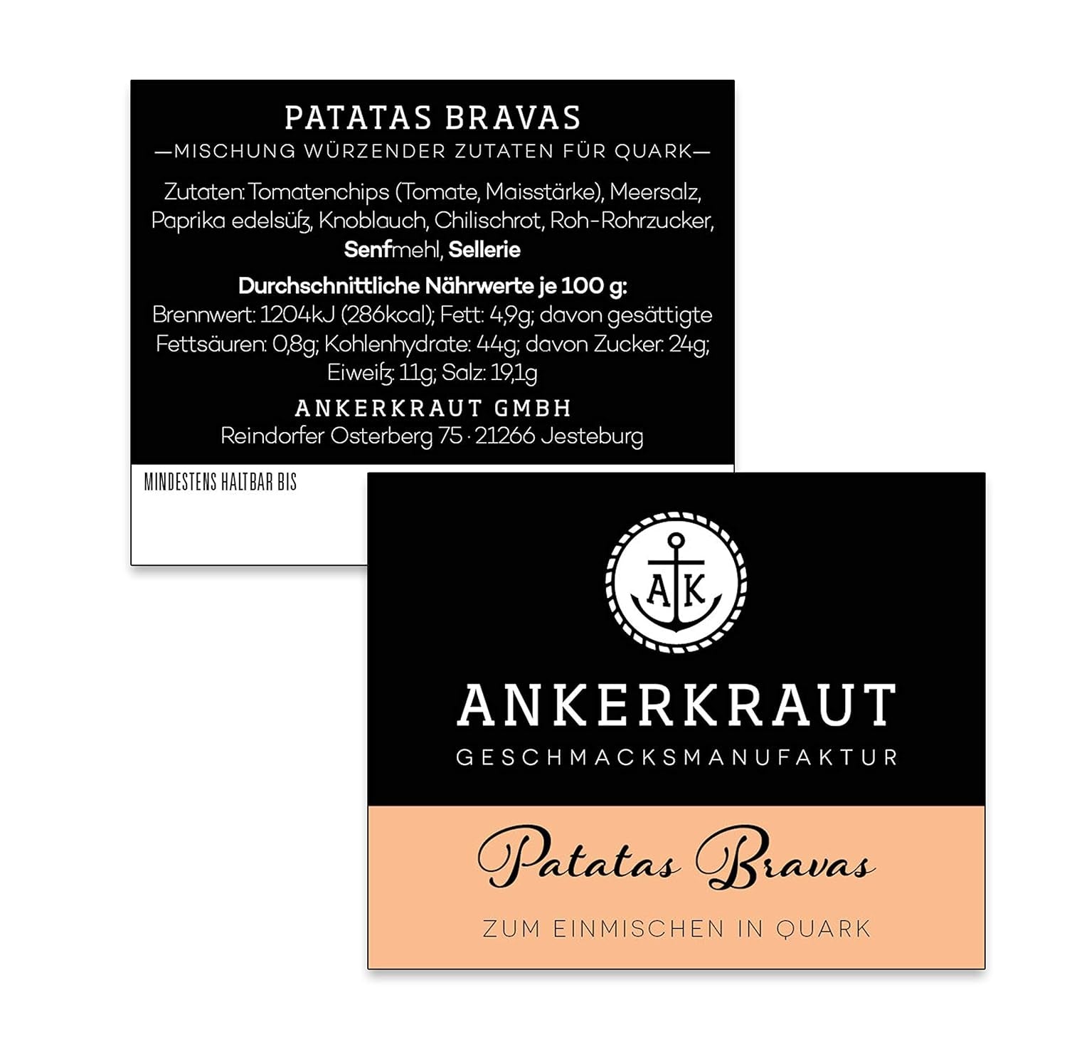 Ankerkraut Patatas Bravas, Gewürzmischung für Spanish Kartoffelwürfel, 90g v korkovém skle