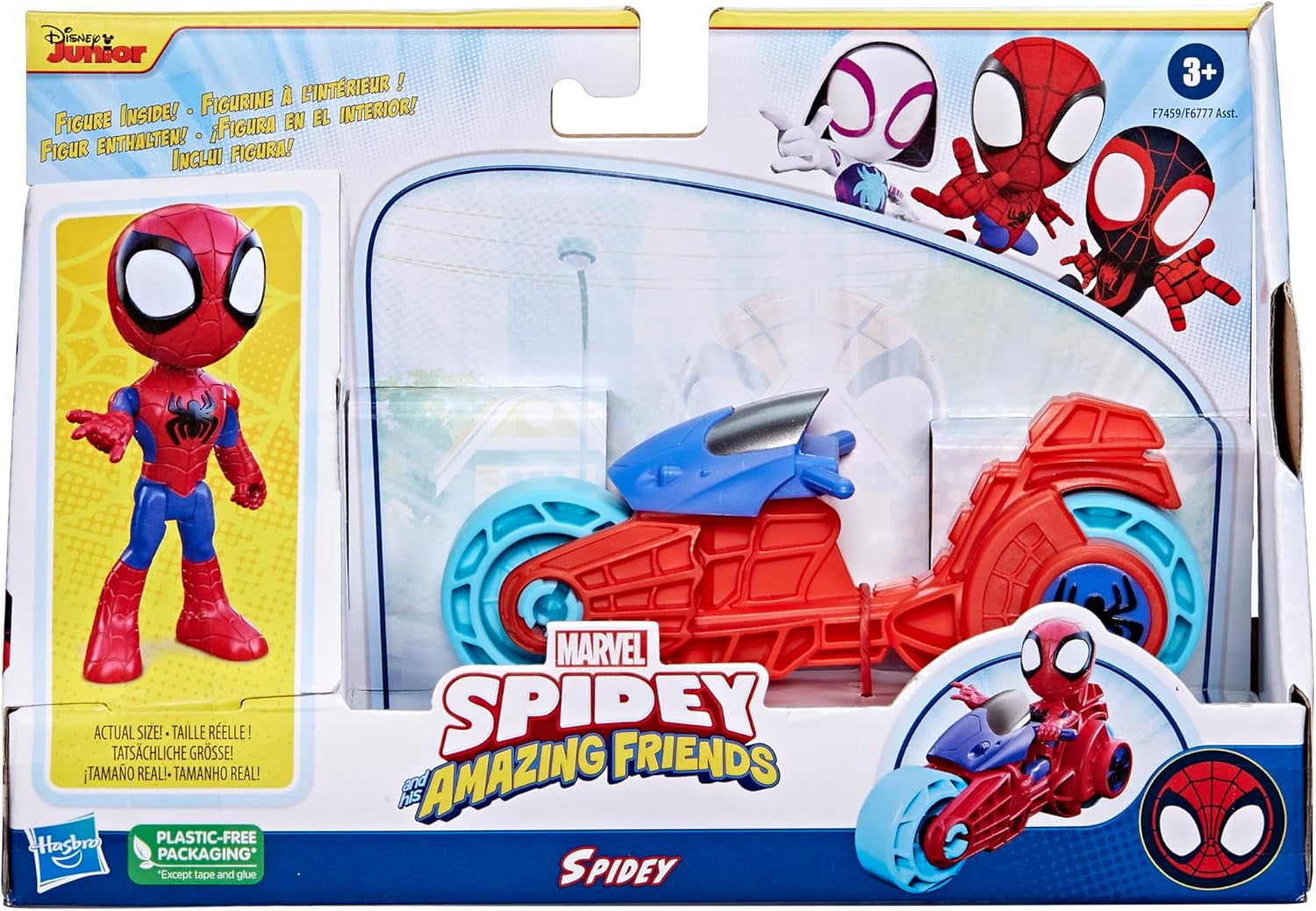 SPIDEY a JEHO ÚŽASNÍ PŘÁTELÉ Hračka na motorku Marvel Spidey pro chlapce a dívky od 3 let Akční figurky Naty Shop
