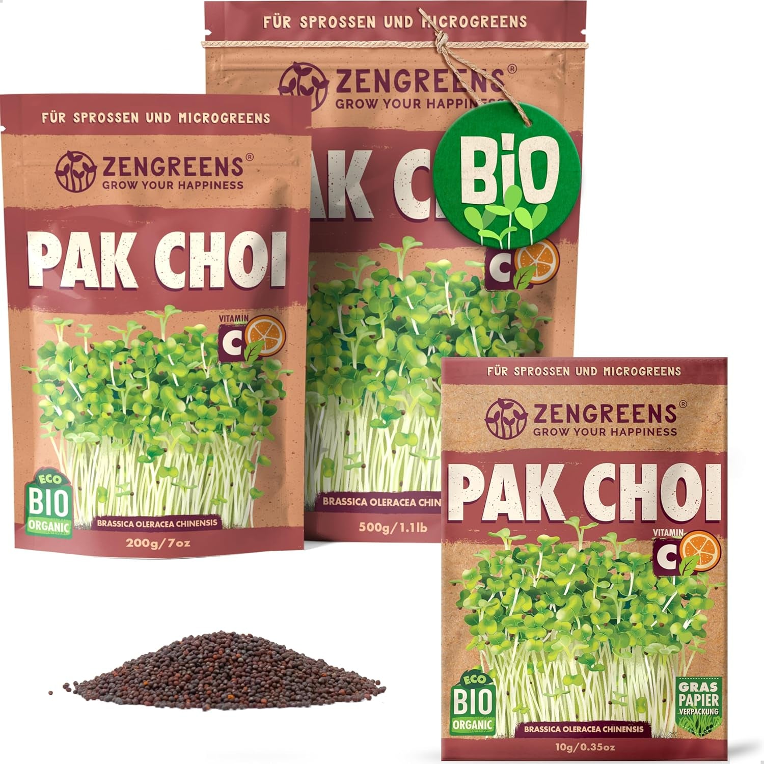 Bio Sonnenblumen Samen - Wähle Zwischen 10G, 200G Und 500G - Sonnenblume Mit Keimrate Von Über 97% - Keimsprossen - Sonnenblumensamen Zum Sprossen Ziehen - Wiederverschließbare Verpackung