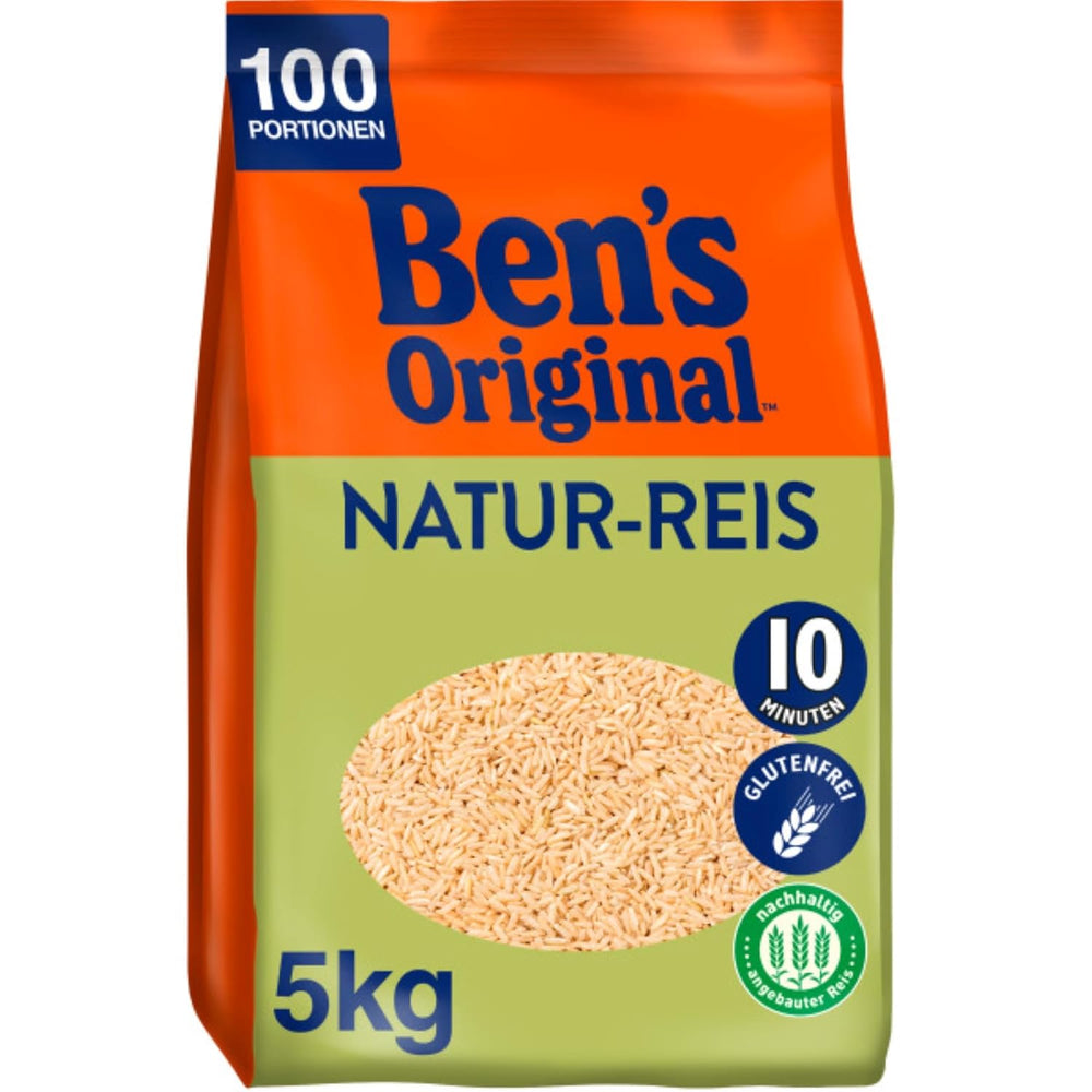 BEN'S ORIGINAL™ natural rýže v sáčku, 9 x 500 g