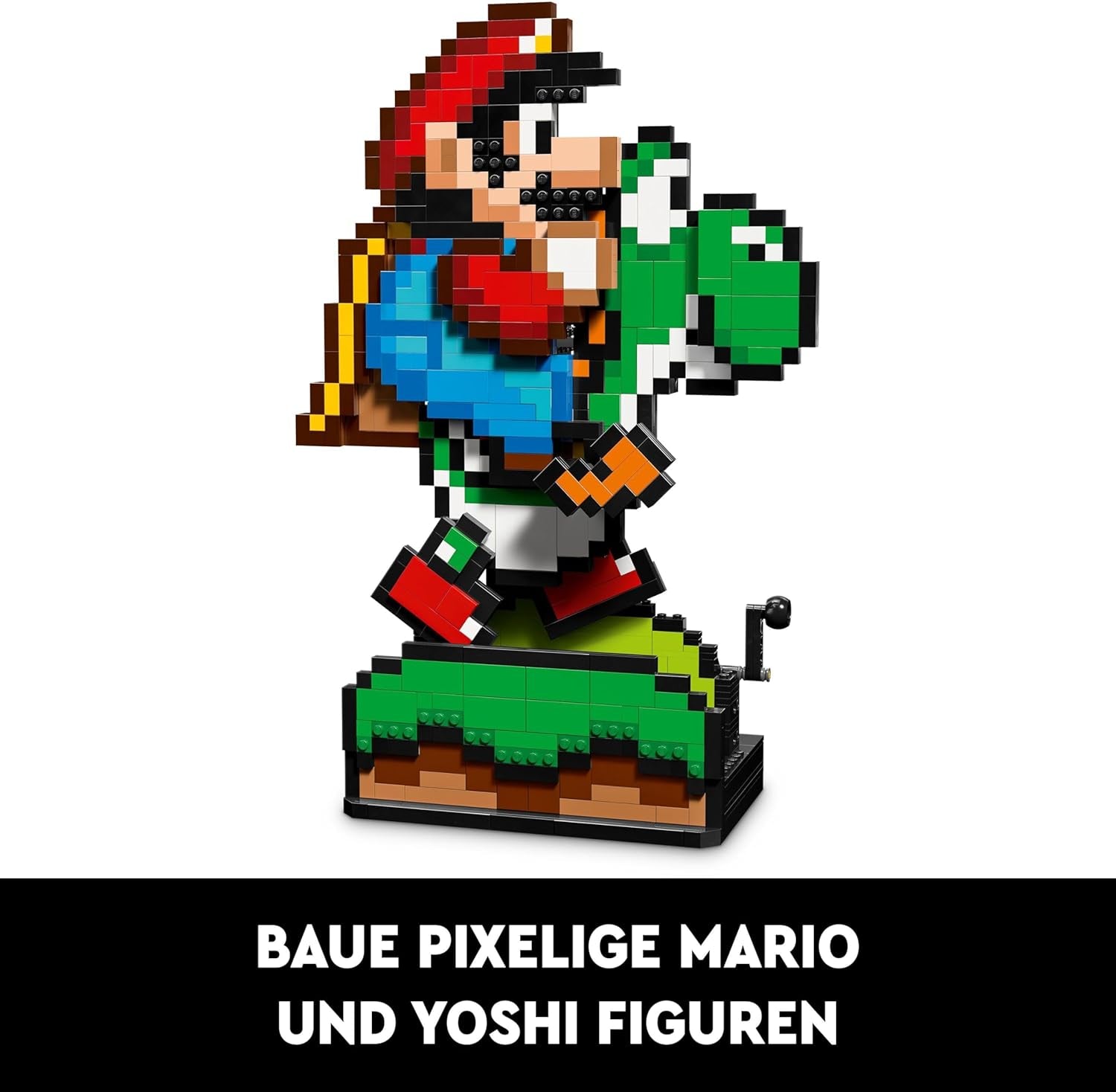 LEGO Super Mario World: Sběratelská sada Mario a Yoshi Nintendo, figurky pixelů, sestavení a vystavení modelů, domácí dekorace a sběratelské předměty, sada modelů a dárek pro dospělé fanoušky 71438 Stavebnice Besuche den LEGO-Store