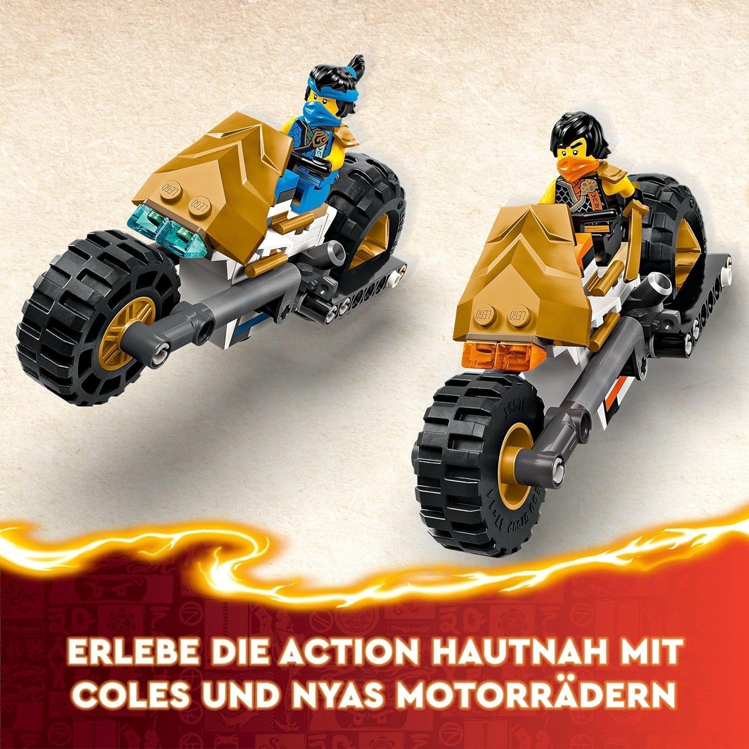 Sada LEGO NINJAGO Ninja Team Combi Caterpillar 4 v 1 s kluzákem, závodním autem a 2 motocykly a 6 minifigurkami Dárek pro chlapce a dívky Hračka Ninja 71820 Stavebnice Besuche den LEGO-Store