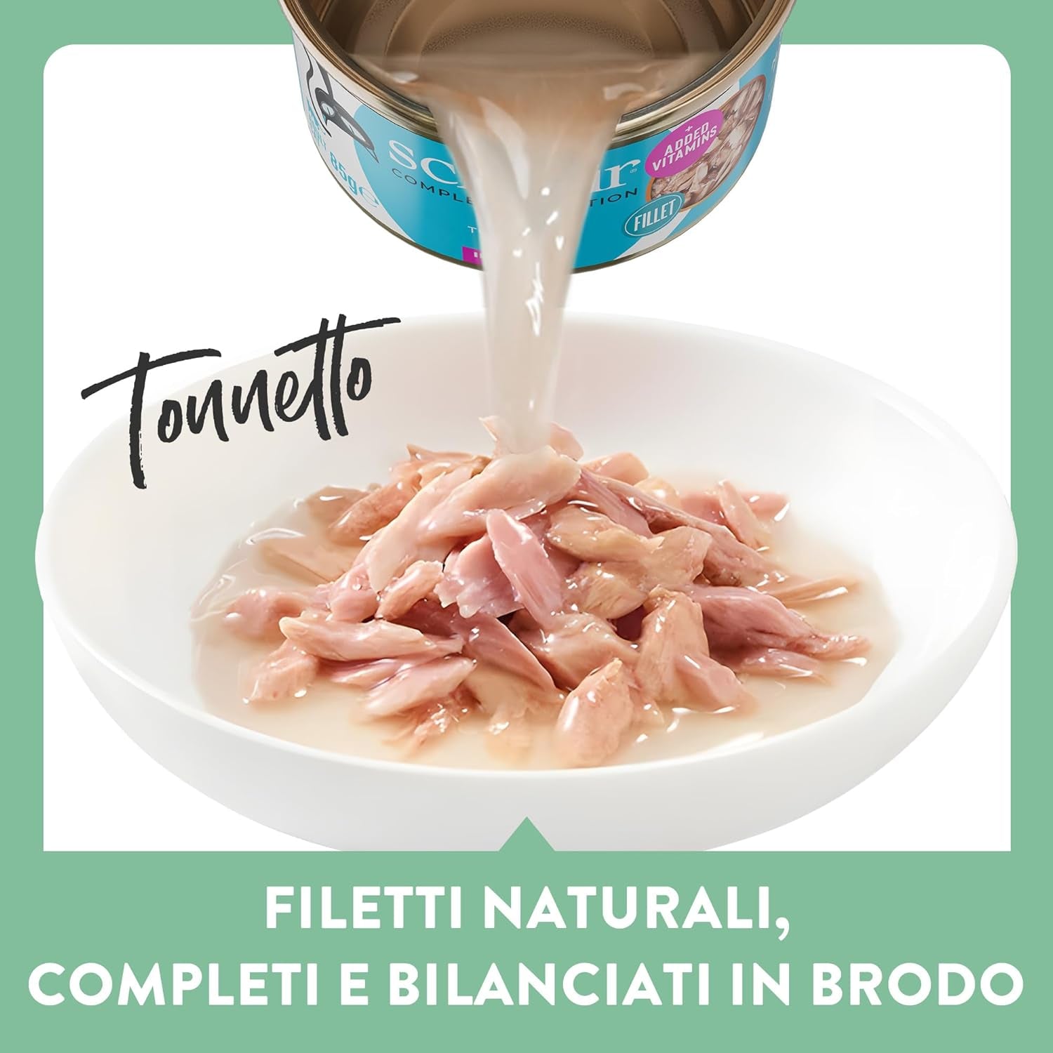 Cat Natural Thunfisch, Katzenfutter nass im eigenen Saft, 8 x 6 Dosen x 50 g