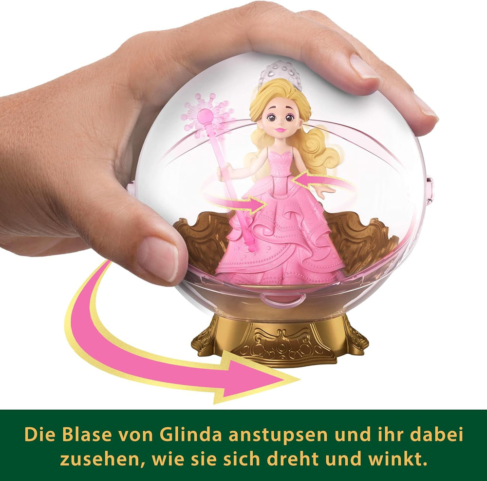 Mattel Universal Pictures Bula Plutitoare a Glindei Rea, Set de Joacă cu Vehicul și Păpușă Mică Glinda în Aspect Familiar, Inspirată de Film, JFM25, [Multicolor]