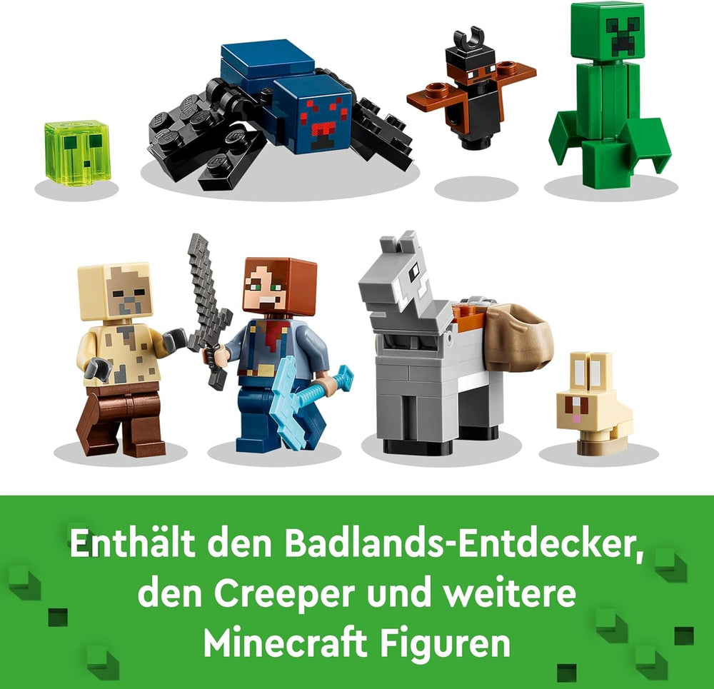 LEGO Minecraft Badlands Mine Videohra Minařská sada hraček pro chlapce a dívky ve věku 8+ Zábavná stavebnice Kostky Dobrodružná sada Dárek k narozeninám 21263 Stavebnice Besuche den LEGO-Store