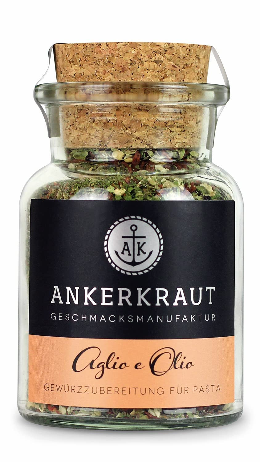 Ankerkraut Aglio e Olio, italský Gewürzmischung pro těstoviny a klasické špagety-nudle, 120 g v aromatickém sáčku