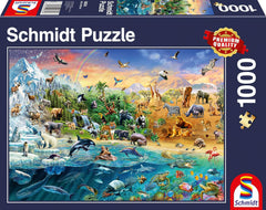 Schmidt Spiele 58324 Svět zvířat, skládačka 1000 dílků Puzzle Naty Shop Výchozí název