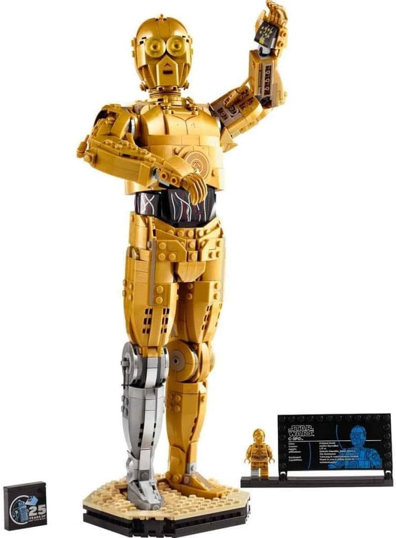 LEGO Star Wars C-3PO B, sestavitelný droid, model ke sbírání, sestavení a vystavení, tip na nostalgický dárek pro dospělé a fanoušky, sběratelský kousek, fantasy sada 75398 stavebnice Besuche den LEGO-Store