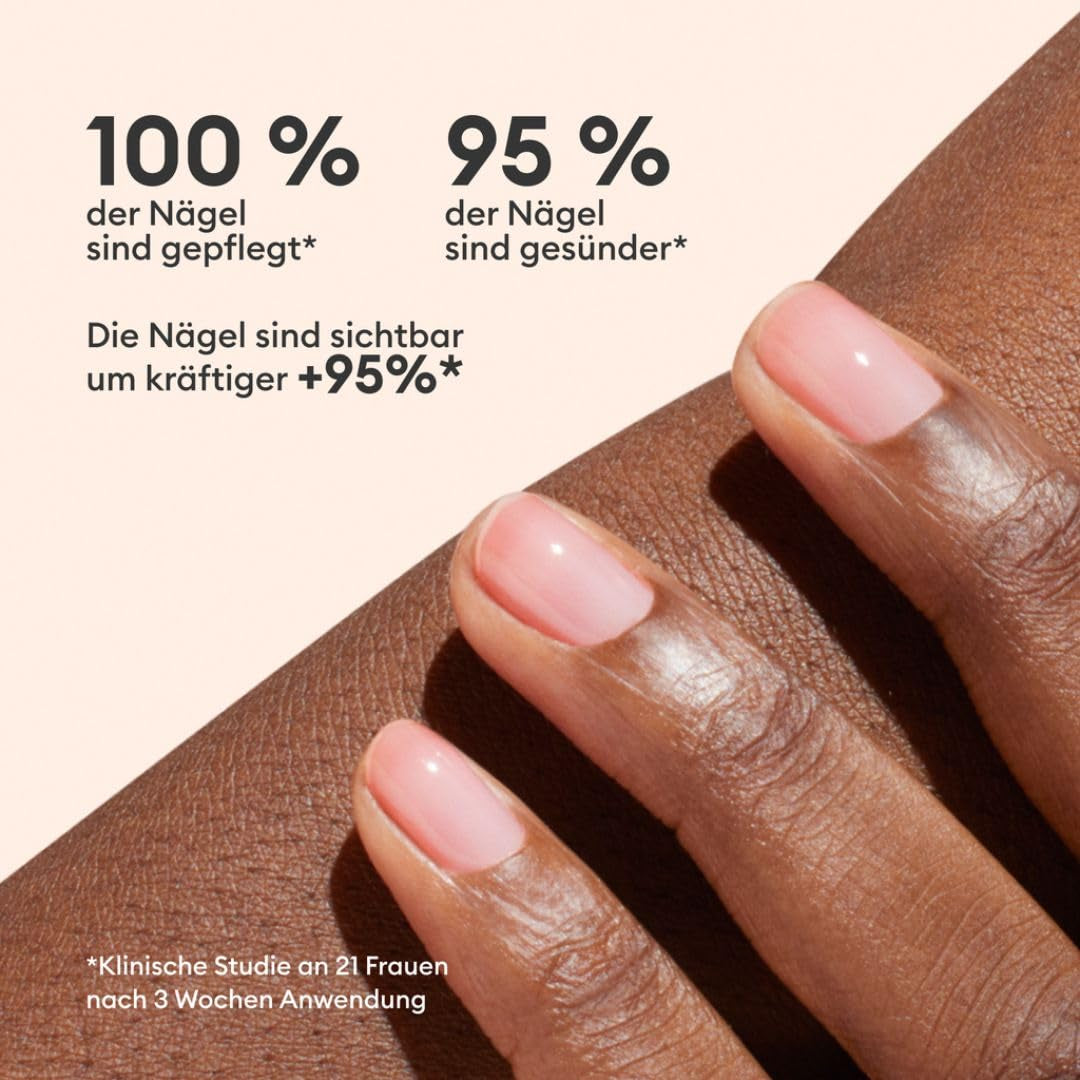 MANUCUIST Nail Care Repair Active Glow Raspberry (růžová) na bio bázi: sladké mandle, maliny, výživný a lesklý lak na nehty, transparentní růžový efekt – nahé laky na nehty