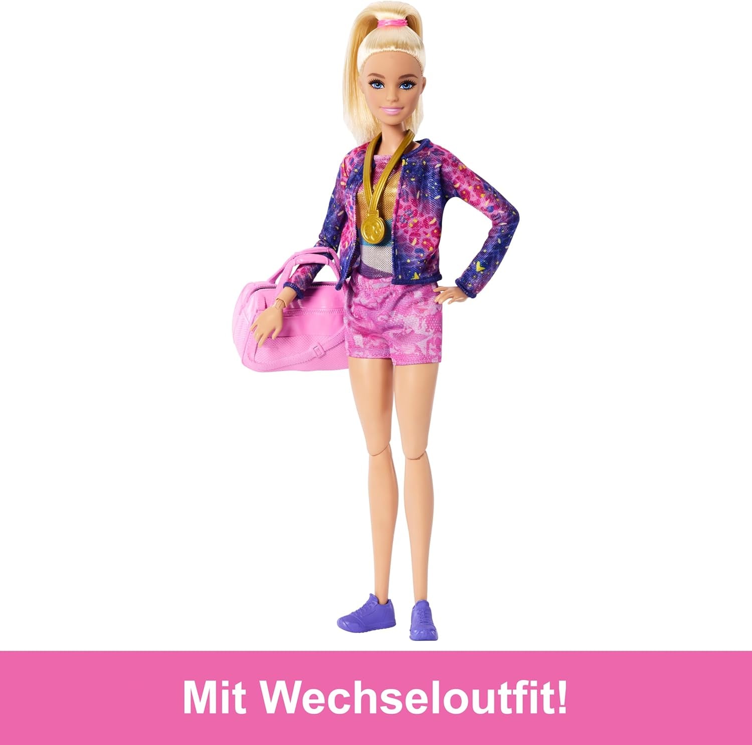 Barbie Turnspaß -Spielset mit Schwebebalken und über 10 thematisch passenden Teilen für siegreiche Geschichten, HRG52