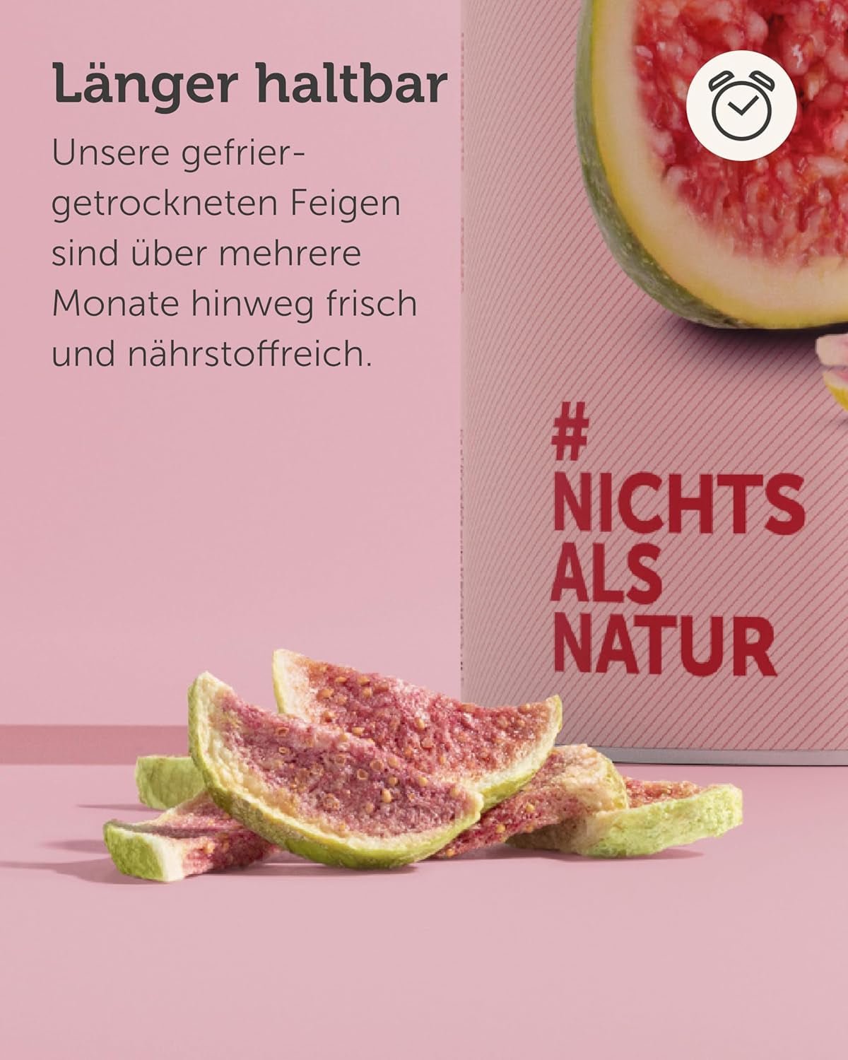 BUAH® Smochine liofilizate | Chipsuri de smochine Ca gustare, pentru muesli și deserturi | Înlocuitor ideal pentru bomboane | Vegan și fără zahăr adăugat | 220g Produse deshidratate Naty Shop