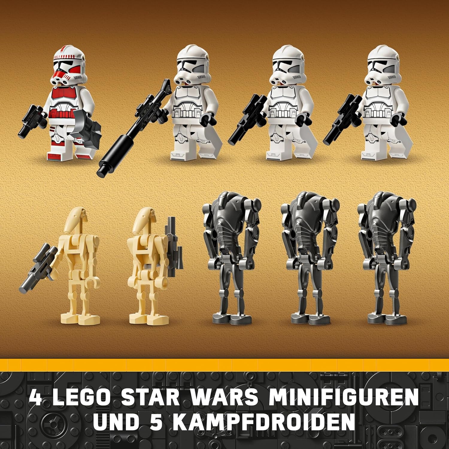 LEGO Star Wars 75372 klonový voják a bitevní balíček bitevního droida, vč. 4 minifigurky, 5 droidů a motorka speeder se střílečkou - Stavebnice pro chlapce a dívky ve věku od 7 let Stavebnice Besuche den LEGO-Store