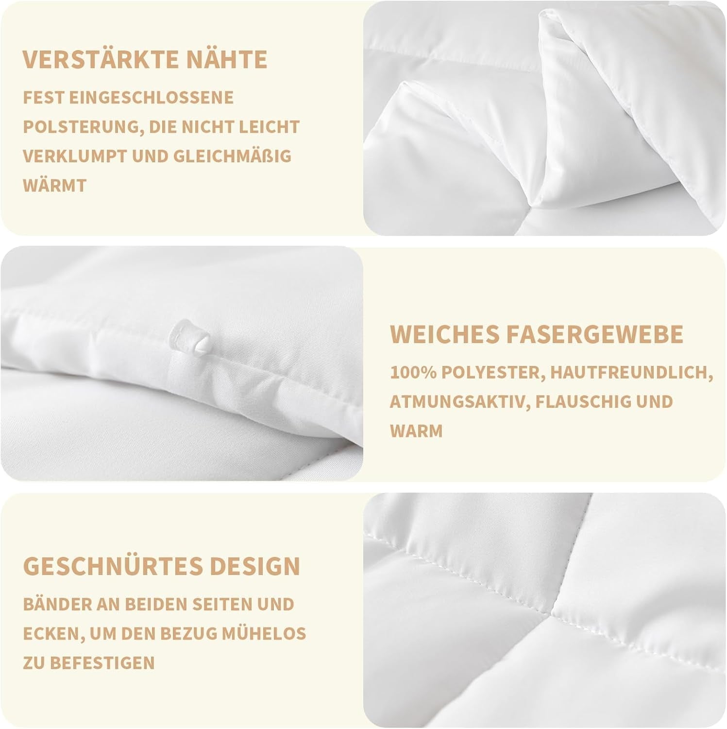 Plapumă Good Nite Plapumă pentru toate anotimpurile 155X220 Cm Plapume 4 anotimpuri Plapumă din microfibră Plapumă pentru patru anotimpuri Alb (155X220 Cm) Plapumi si pilote Naty Shop