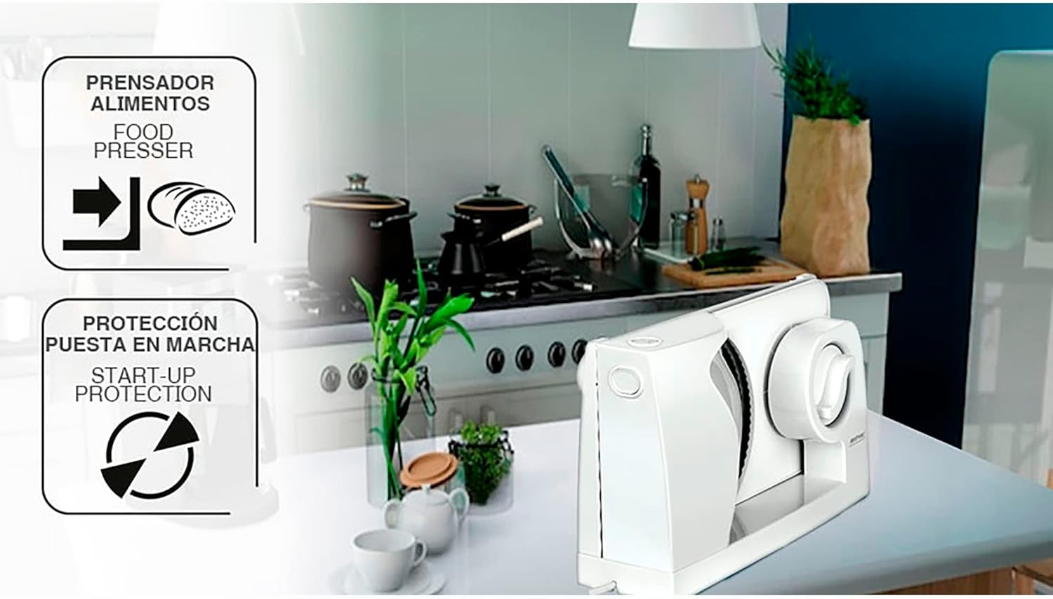 MPM MKR-05 Univerzální elektrický kráječ, nastavitelná tloušťka řezu až 15 mm, 150 W Drtiče a kráječe Naty Shop