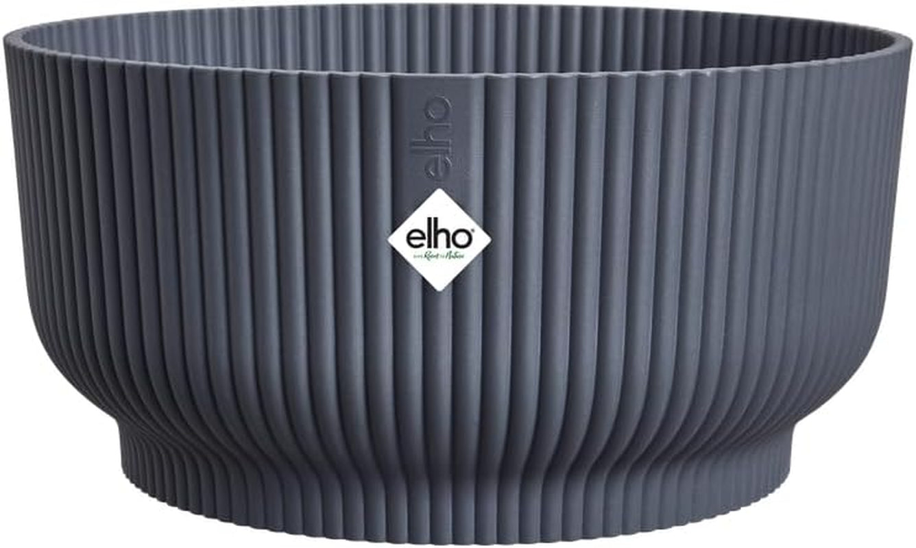 elho Vibes Fold Bowl 25 - Ghiveci de flori de interior - 100% plastic reciclat - Ø 24,9 x H 12,1 cm - Roz/Roz deschis