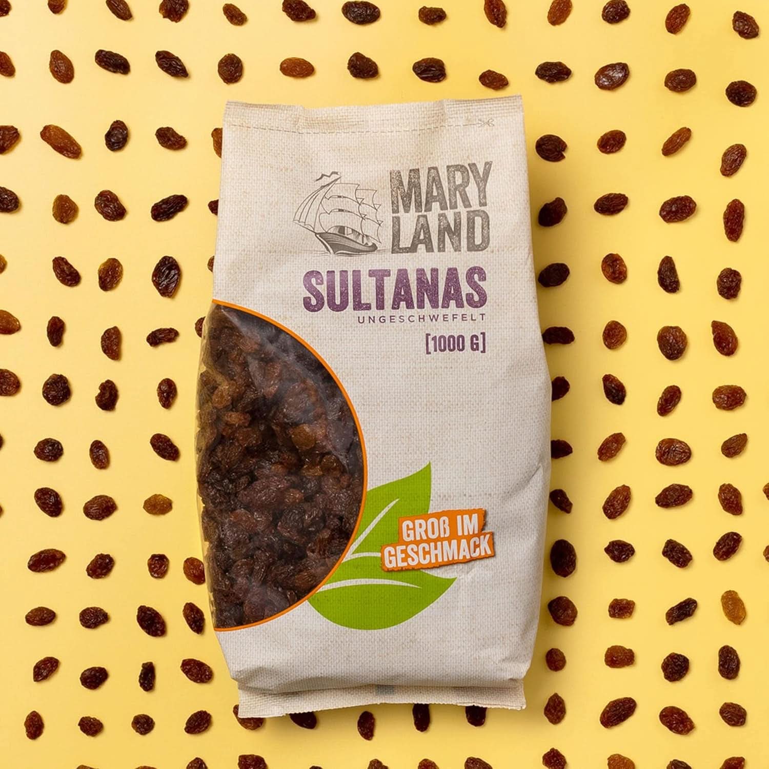 Maryland Sultanas, Sušené rozinky, přirozeně sladké, bez přidaného cukru - bez konzervantů, 1 kg Dehydrované produkty Naty Shop