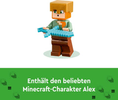 Stavebnice LEGO Minecraft The Armory s figurkami hrdinů, hračkami se zbraněmi a figurkou Alex, akční hračka pro chlapce a dívky, dárek pro hráče a děti 7 let 21252 Stavebnice Besuche den LEGO-Store