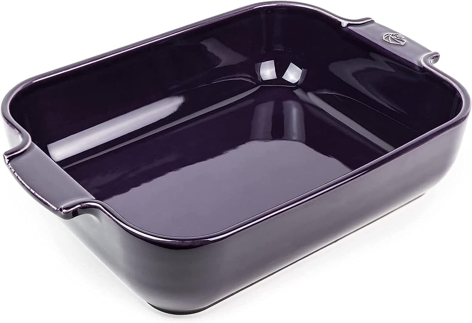 Peugeot Appolia Rechteckige Auflaufform Mit Griffen, Keramik, Schiefer / Grau, 7,2X31X21,7 Cm, Fassungsvermögen: Ca. 2 L, 60060 Formy a plechy na pečení Naty Shop Auberginefarben