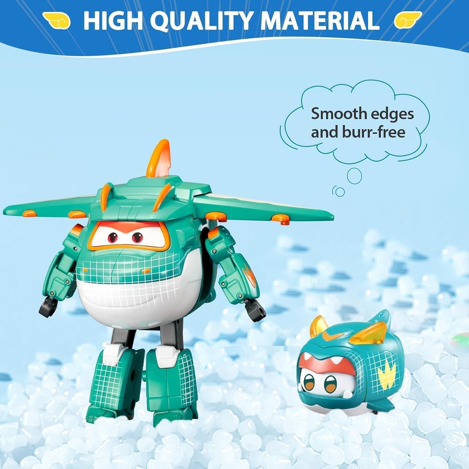 Super Wings EU770447 - Transformující se Tino & Pet, transformující se figurka cca. 14,5 cm a mazlíček o výšce cca. 4,3 cm, pro děti od 3 let Akční figurky Naty Shop