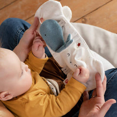 Fehn Soft carte cu poze elefant - cu țesătură din bumbac organic cu motive de animale & Fehn crackling stea de mare - jucărie pentru bebeluși pentru apucat și jucat - jucărie pentru bebeluși cu animale care ruginesc Jucarii Bebe Naty Shop