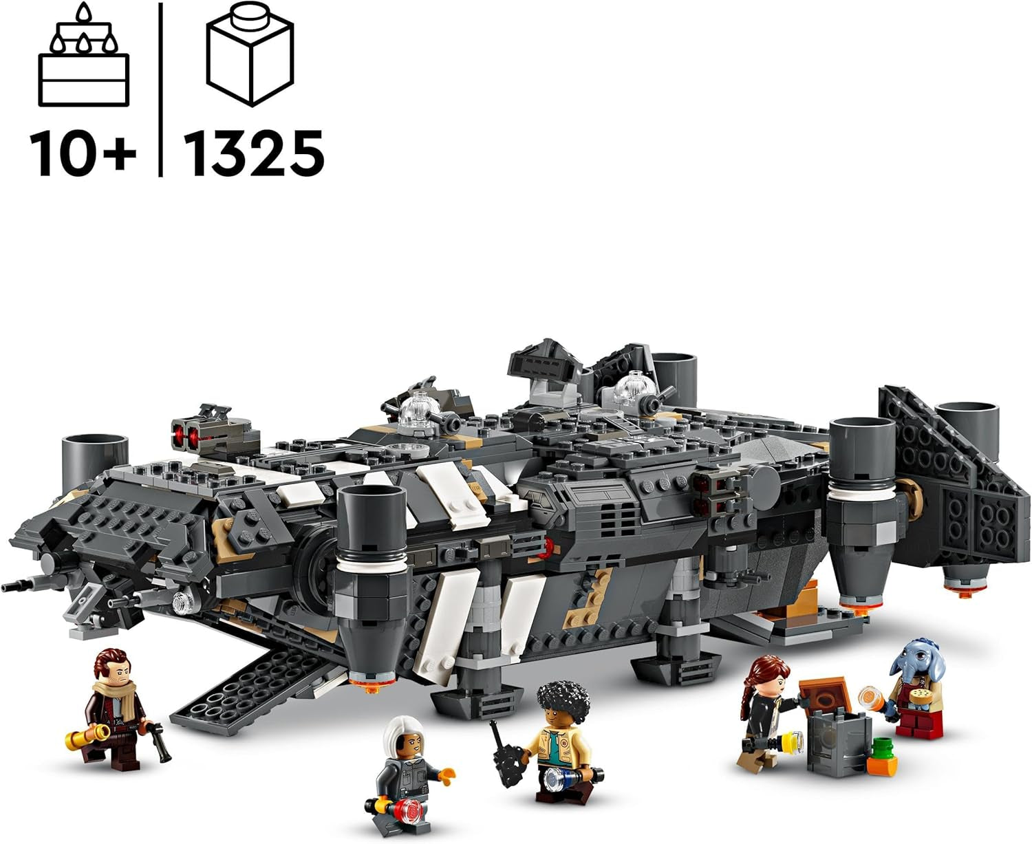 LEGO Star Wars: Skeleton Crew Onyx Cinder, sestavitelná a sběratelská hvězdná loď pro chlapce a dívky s 5 postavami, nápad na dárek pro fanoušky od 10 let 75374 Stavebnice Besuche den LEGO-Store
