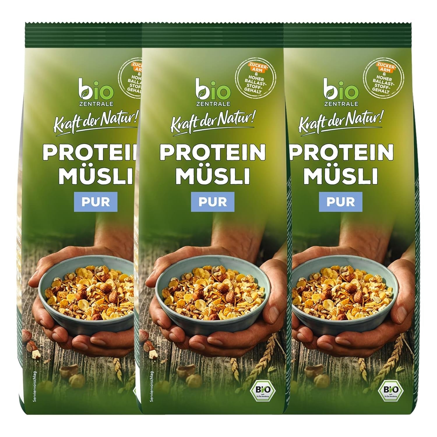 Biozentrale čisté proteinové müsli - 375g - Bio s medem - Jako snídaňové cereálie nebo jako svačina