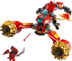 LEGO NINJAGO Kai's Storm Rider Mech - Létající motorka se 3 minifigurkami - Mechanik s pohyblivou hlavou, rukama a nohama - Stavebnice - Dárek pro chlapce a dívky ve věku 7+ 71830 Stavebnice Besuche den LEGO-Store