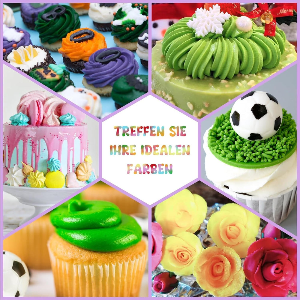 Colorant alimentar gel - Fidton 7 culori colorant alimentar foarte concentrat, decorațiuni comestibile pentru tort pentru fondant, colorant alimentar pentru colorarea ouălor, gogoșilor, macaroanelor - 10 ml