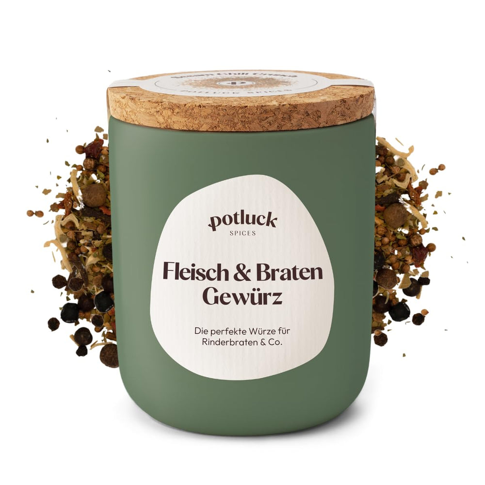 Potluck | Spice Burger | Würzmischung im Keramiktopf | 100 g | Veganské, bezlepkové a s přírodními ingrediencemi