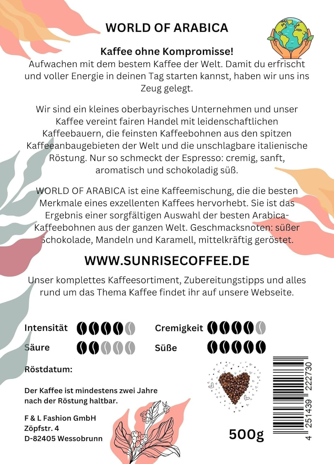 Probierset Espressobohnen 500g Colombia Sun und 500g World of Arabica Ganze Bohnen Geschenk-Set, mittelkräftig geröstet, 1kg
